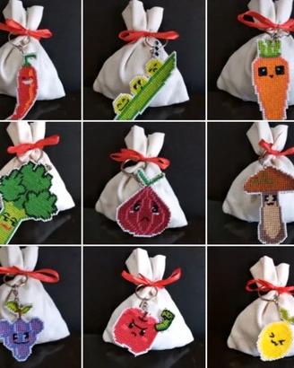 portachiavi frutta e verdura kawaii