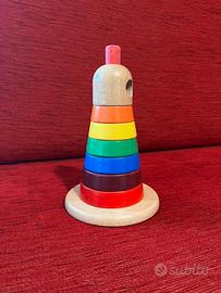 Torre colorata legno - Montessori