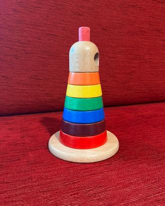 Torre colorata legno - Montessori