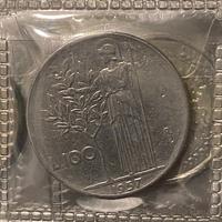 moneta 100 lire minerva 1957