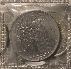 moneta 100 lire minerva 1957