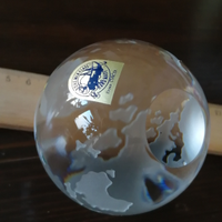 Fermacarte Globo cristallo Bohemia