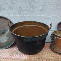 Pentoloni in rame d'epoca 