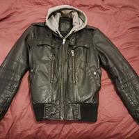Giacca vera pelle biker/casual uomo