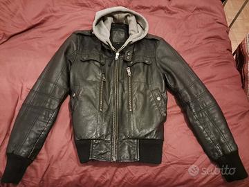 Giacca vera pelle biker/casual uomo