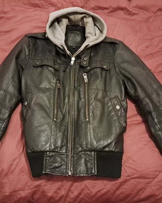 Giacca vera pelle biker/casual uomo