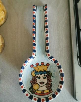 Poggia mestolo ceramica Caltagirone