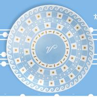 Piatto in ceramica con dettagli in oro VOIELLO 