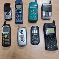 Cellulari vintage da esposizione collezione