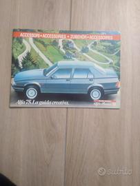 alfa 75 catalogo accessori 1985