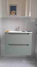 Mobile Bagno Sospeso 60 cm Verde Opaco