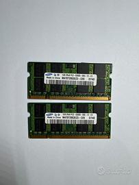 2 Memorie Ram DDR2 Samsung 1GB
