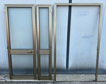 Porta in alluminio con anta fissa da 1180 x H 2180