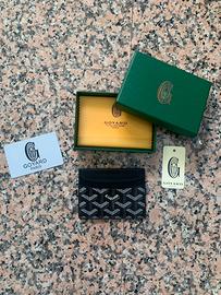 Portacarte Goyard Nero Uomo | NUOVO Scatola e Card
