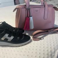 Coppia di scarpe hogan e borsa Guess