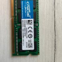 Ram Crucial DDR3L, 4 Gb - 1600 sodimm 1,35V CL11