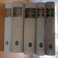LA VITA DEGLI ANIMALI. A. E.BREHM. CINQUE VOLUMI