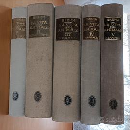 LA VITA DEGLI ANIMALI. A. E.BREHM. CINQUE VOLUMI