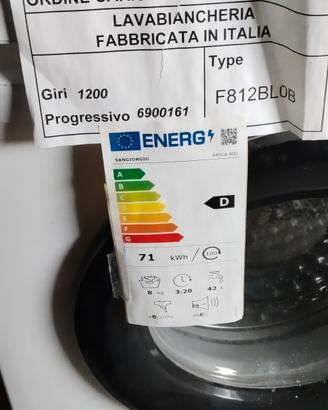 Lavatrice San Giorgio 8kg