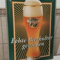 VECCHIA LATTA INSEGNA PUBBLICITARIA BIRRA VINTAGE