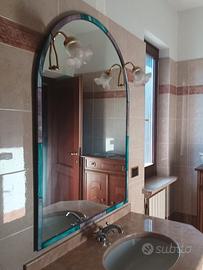 Specchio stile Liberty con lampade