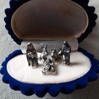 Presepe natività in miniatura  placcato argento
