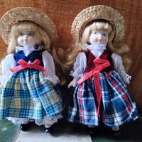 2 bambole vintage da collezione cm 16 nuove nella 