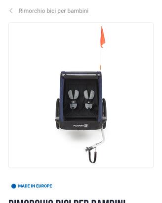 Rimorchio Polisport Trailer blu
