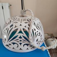Lampadario ceramica bianca