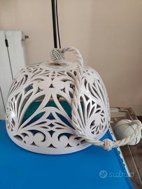 Lampadario ceramica bianca