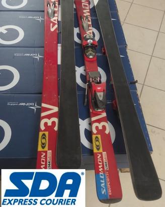 Sci Salomon Equipe10 3V con sci di ricambio -144cm