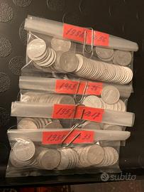 Monete da lire 1 e lire 2 della repubblica italian