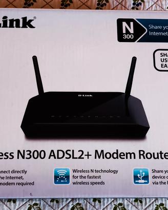 D-Link DSL-2750B Modem Router Wireless N300 ADSL2