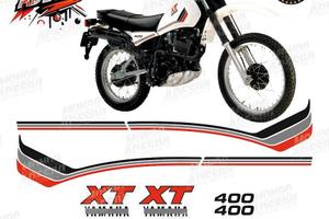 Adesivi kit completo yamaha XT 400 1982 moto bianc