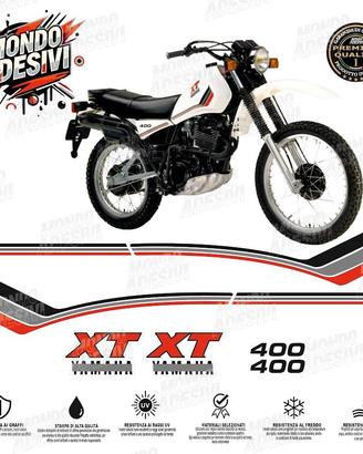 Adesivi kit completo yamaha XT 400 1982 moto bianc
