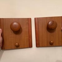 Set 2 Appendiabiti Legno Chiaro