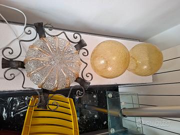 PLAFONIERA E BOCCE ANNI 70