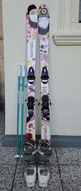 Set sci scarponi bastoni  freestyle donna