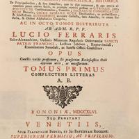 libri/tomi del 1746 "prompta biblioteca canonica"