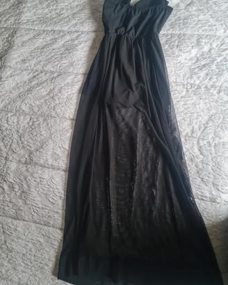 abito lungo nero 