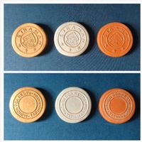gettoni da gioco in terracotta del XVIII secolo