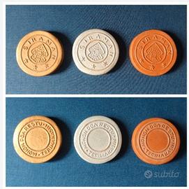 gettoni da gioco in terracotta del XVIII secolo