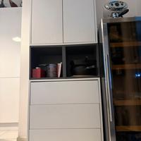 Credenza bianca e grigia