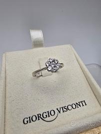 Anello Fiorellino Visconti Oro Bianco e Diamanti