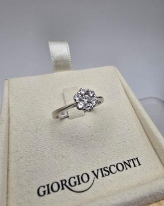Anello Fiorellino Visconti Oro Bianco e Diamanti