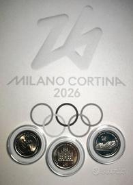 Trittico 25 cent Giochi Olimpici Invernali 2026