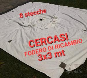 C.E.R.C.O. FODERO TELO 3x3 mt per  ombrellone 3x