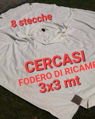 C.E.R.C.O. FODERO TELO 3x3 mt per  ombrellone 3x