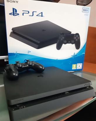 PS4 Slim+joypad+scatola originale intatta+cavi