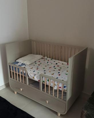 Letto bambino Myllra grigio e legno